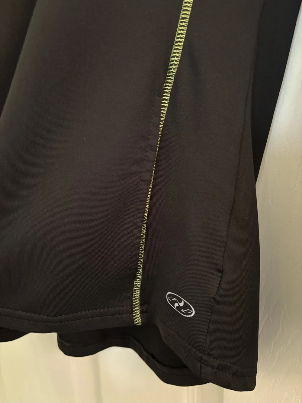 Black Utility Jacket with Lime Stitching